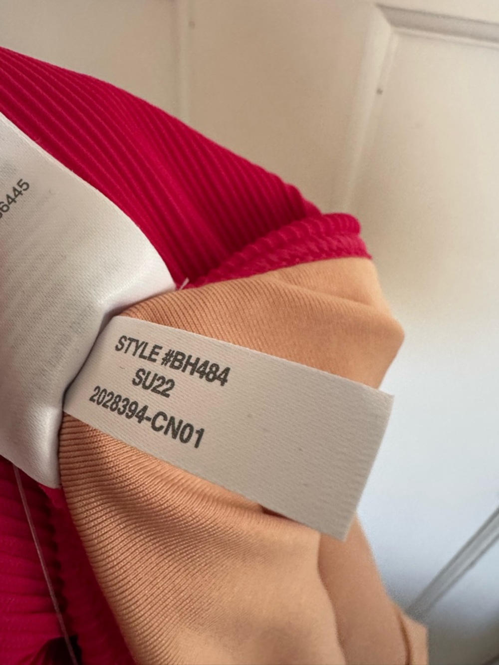 NWT J.Crew bright pink Ribbed one-strap one-piece swimsuit size 22 - Picture 5 of 6